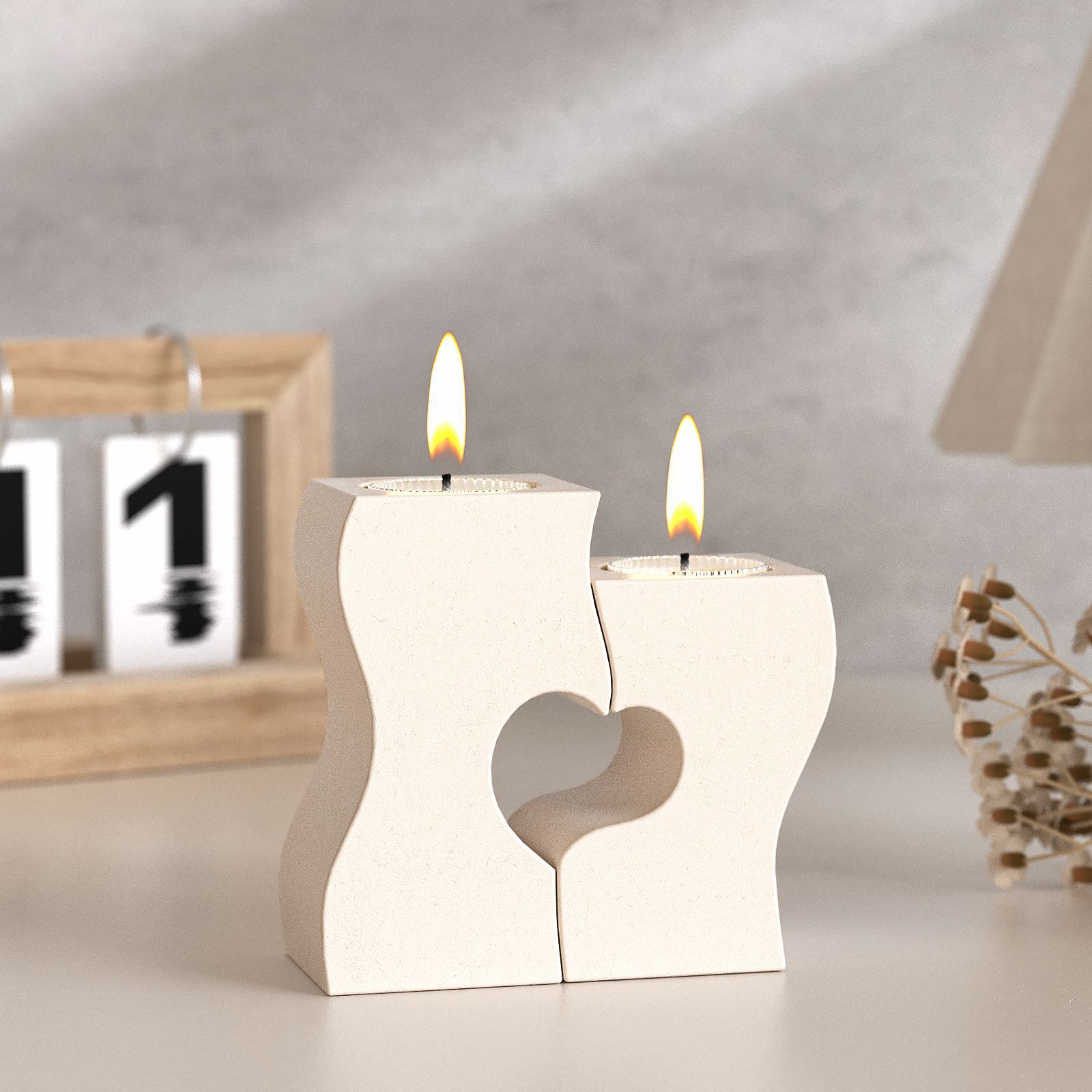 Candle Quotes - S coração castiçal moldes de silicone