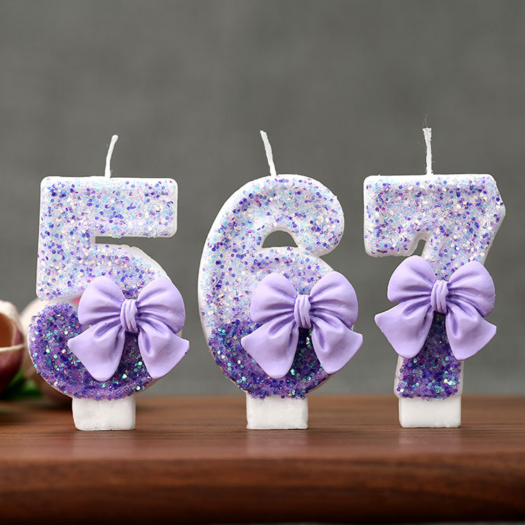 Candle Supplies Usa - Vela de Aniversário Criativa com Glitter