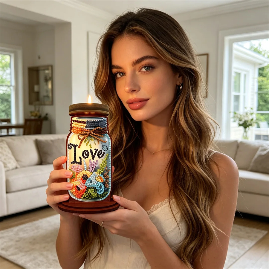 Candle Supplies Usa - Porta-velas com tema de amor, presente