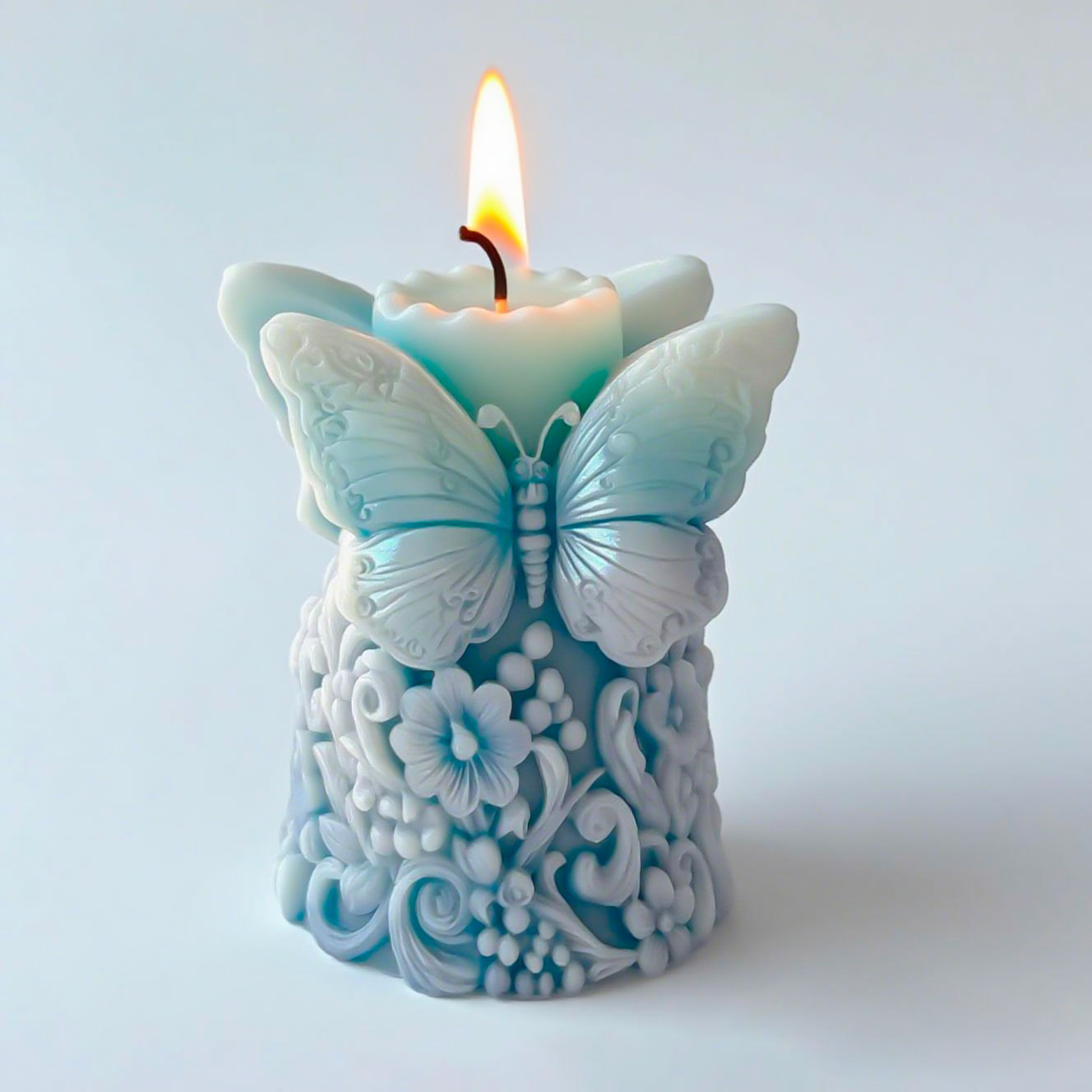 3d borboleta flores alívio cil - Candle Supplies Shop avaliação e preço