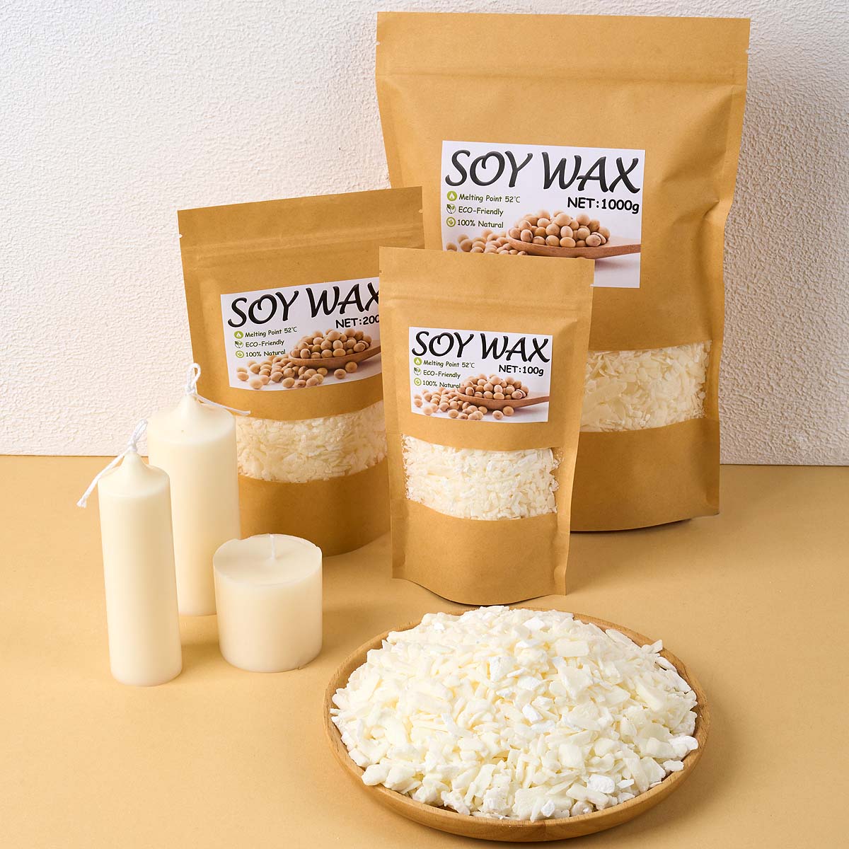1 libras de cera de soja branc - Candle Supplies Shop avaliação e preço