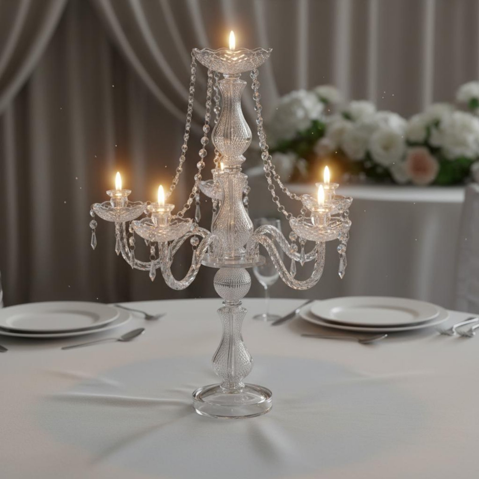 Candelabro de Cristal Elegante - Candle Quotes avaliação e preço