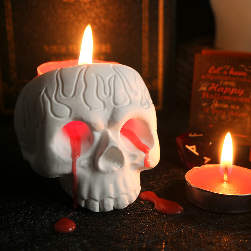 Crânio Castiçal Epóxi Silicone - Candle Quotes avaliação e preço