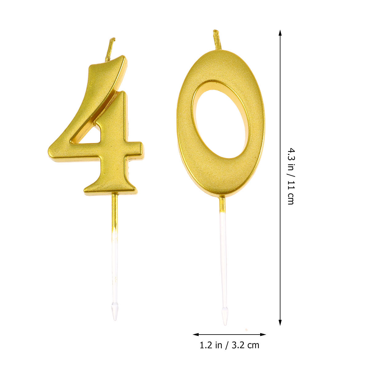 2 velas douradas com o número  - Candle Supplies Usa avaliação e preço