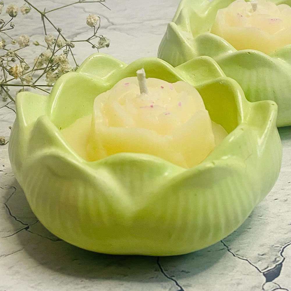 Castiçal de lótus molde de sil - Candle Quotes avaliação e preço