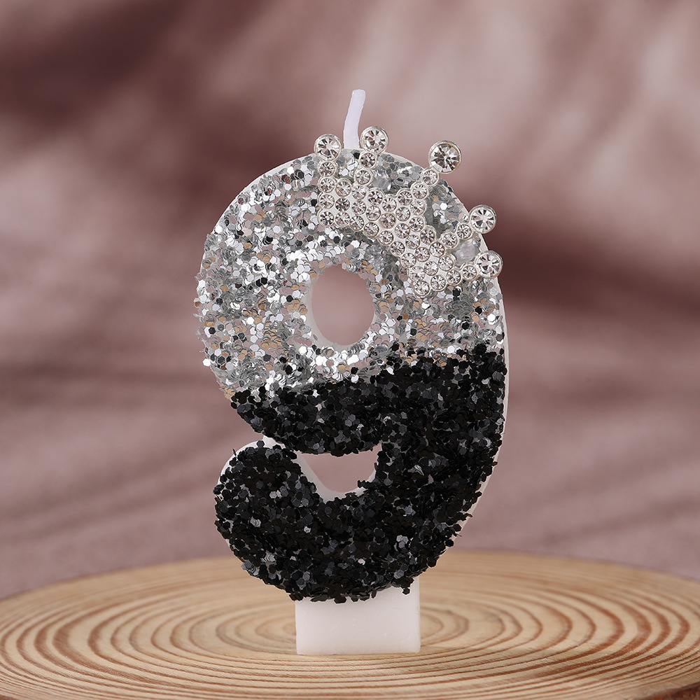 Coroa Gradiente Preto e Prata  - Candle Supplies Usa avaliação e preço